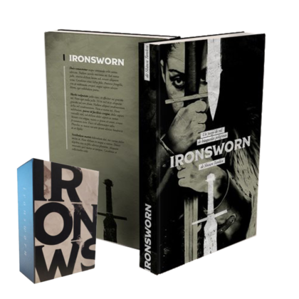 Libro para juego de rol "Ironsworn" + Mazo de cartas de Recursos