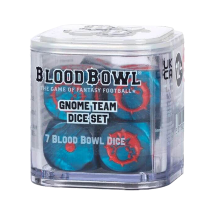 Caja con set de dados "Blood Bowl: Gnome Team - Dice Set"